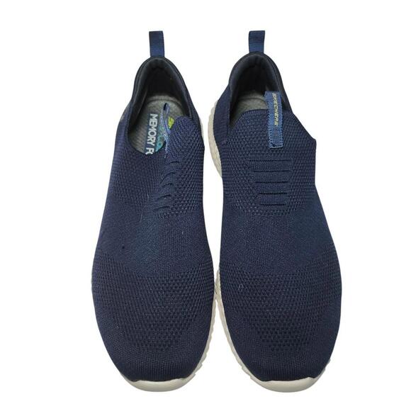 Skechers Men's Navy Slip-On Sneakers Size 8.5 - Picture 3 of 9